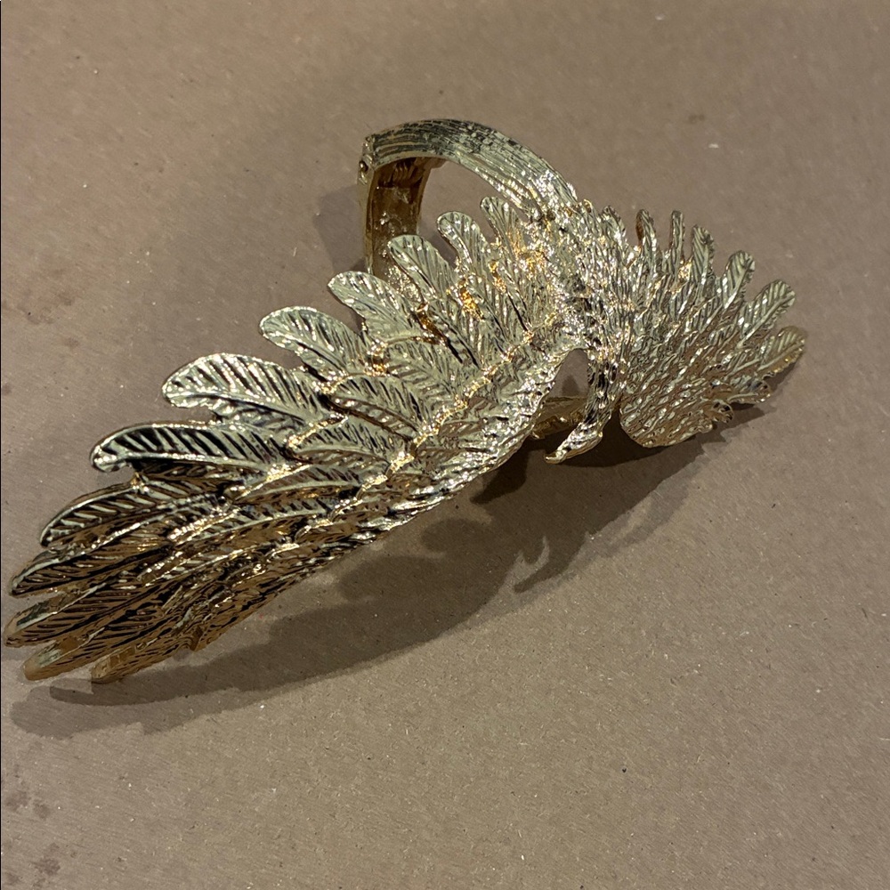 Gold Leaf Statement Bracelet